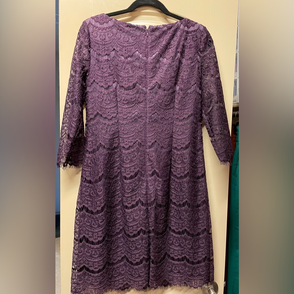 Jessica Howard 3/4 Sleeve Lace Shift Dress - Picture 2 of 3